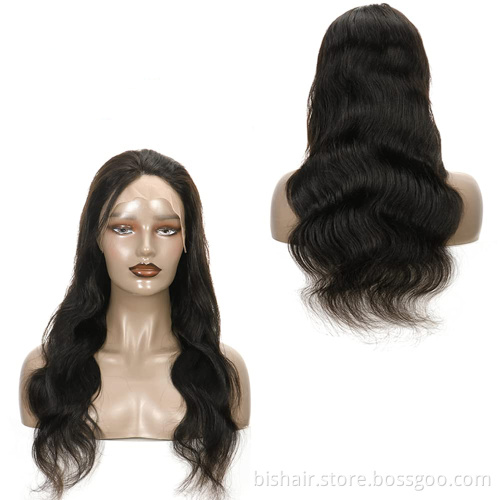 BIS Brazilian body wave 13x4 front lace wig human hair 150 density lace swiss front  22 24 inch wig for female human hair